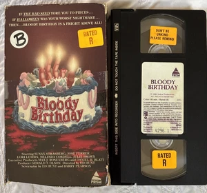 VTG Bloody Birthday VHS 1983 Horror/Thriller Rated R 1986 Box - Picture 1 of 9