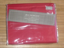 Jill Morgan Microfiber Wrinkle Free Red Twin Sheet Set New