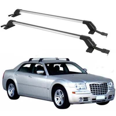 Chrome 43.3" Roof Rack Carrier Cross Bar Luggage &Lock For Chrysler 200 300 300C - Image 1 of 4