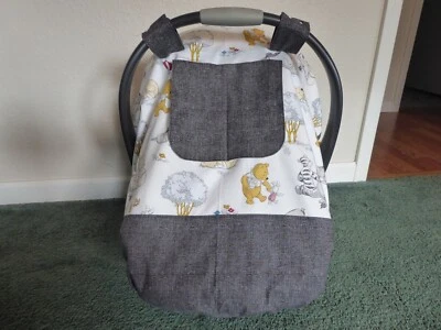 **WINNIE THE POOH**& Friends equipado con apertura peekaboo toldo de asiento de auto hecho a mano Foto 1 de 3