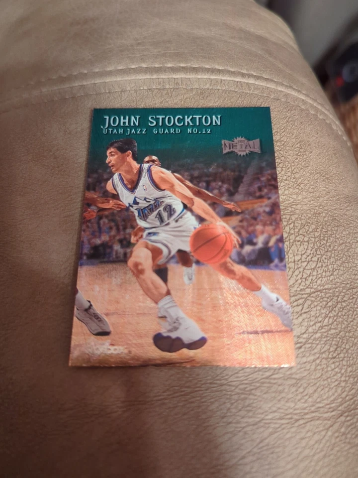 1999-00 Metal Emerald #114 John Stockton Jazz - Image 1 of 2