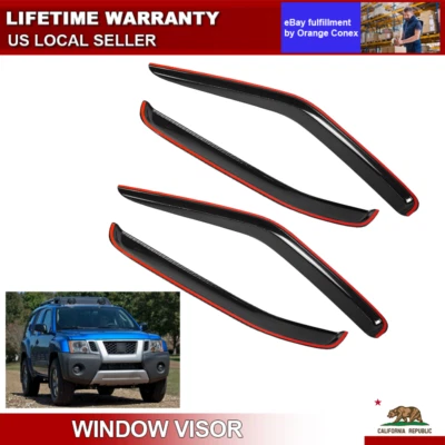 Para Nissan Xterra 2005-2015 Ventana Lateral Ventilación Visera Sol Lluvia Deflector Protector EE. UU. Foto 1 de 4