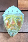 Signed Diane Ferland Handcrafted Art Glass Wall Mask Cassandre Canadian Studio