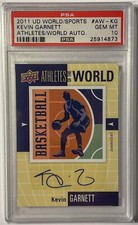 Kevin Garnett 2011 Upper Deck World of Sports Athletes of the World Auto PSA 10