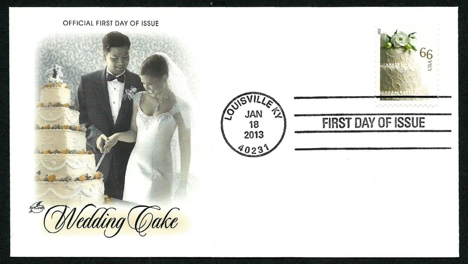 USA, SCOTT # 4735, ARTCRAFT FDC COVER - WEDDING CAKE, NEWLY WED COUPLE YEAR 2013 - Image 1 of 1