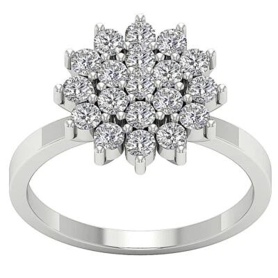 VS F 1.35 Ct Lab Grown Diamond Anniversary Wedding Ring For Women 14K White Gold - Image 1 of 4