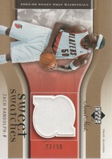 2005-06 Sweet Shot Sweet Swatches Gold #ZR Zach Randolph Jersey /50