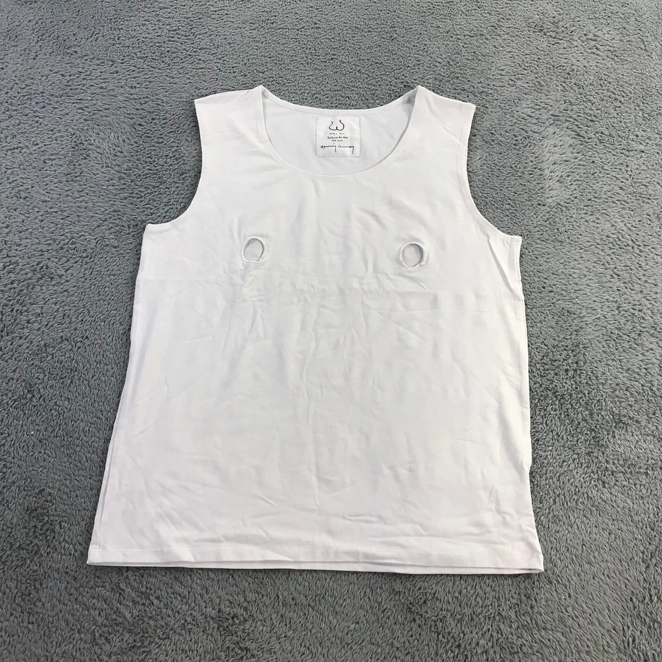 Camisa Yoko Ono Para Hombres Mediana M Eyelit Tank Blanca Top LBGTQ John Lennon Rara a3 Foto 1 de 4