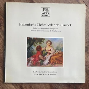 ITALIAN LOVE SONGS OF THE BAROQUE ERA - JACOBS / KOOPMAN EX+/MINT VINYL LP - Picture 1 of 11