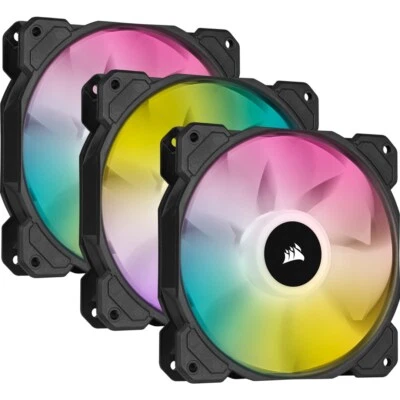 840006636656 Corsair SP120 RGB ELITE Computergehäuse Ventilator 12 cm Schwarz 3  - Bild 1 von 4
