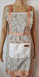 Kochschürze Schürze Küchenschürze Blumen-Muster mit Tasche Neu - Bild 1 von 3