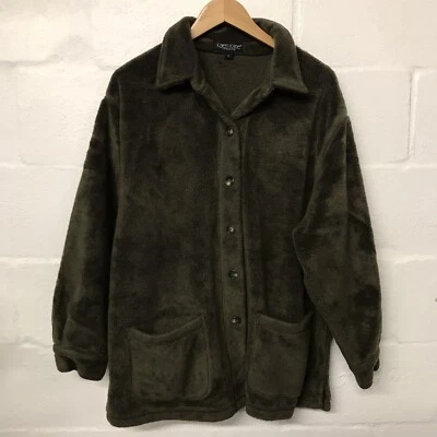 Sobretudo vintage Karen Kane verde lã caimento solto pequeno - feito nos EUA estilo roupão - Imagem 1 de 4