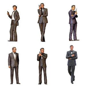 Juego de figuras de agentes secretos 1:43 (4,3 cm) sin pintar, diorama 1/43 (6 figuras) - Imagen 1 de 8