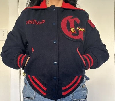 Chaqueta de lana vintage Letterman High School Varsity años 50/60 cosida con cadena Foto 1 de 4