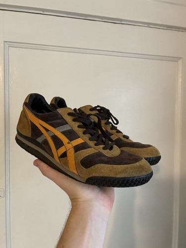 Asics Onistuka Tiger marrone scamosciato arancione HL211 taglia 9 5 US Ultimate 81