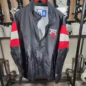 Vintage Logo 7 Chicago Bulls Men's Sz XL Windbreaker Jacket - Picture 1 of 7