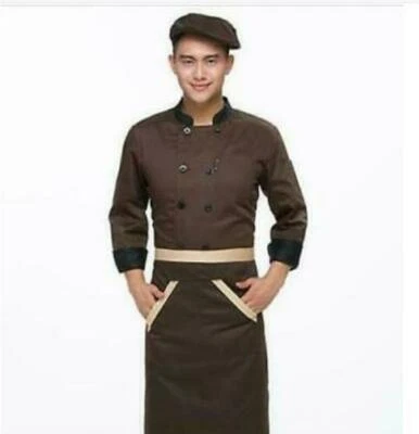 Unisex Chef Jacket Coat Restaurant Hotel Work Uniform Long Mesh Sleeves Hot - Image 1 of 4
