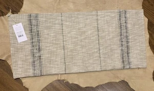 NWT Pottery Barn Villena Handmade Lumbar Pillow Cover, 36”x16”, Natural/Black - Picture 1 of 4