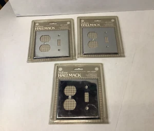 NIP Lot of 3 Vtg Nutone Hallmack Aristochrome Duplex Receptacle & Switch Plate - Picture 1 of 2