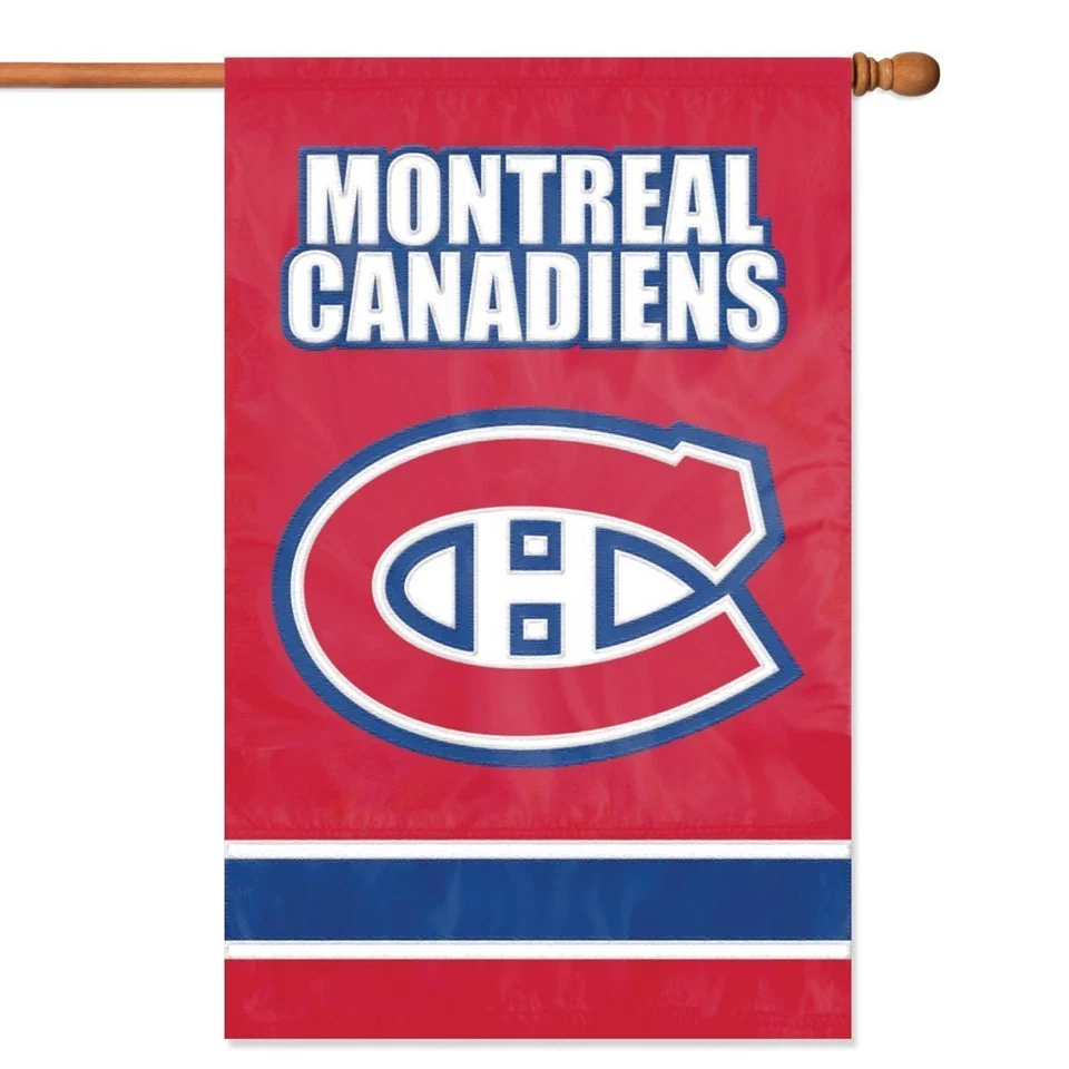 Montreal Canadiens Dos Caras Bordado Nylon Casa Bandera Hombre Cueva Debe Durar Foto 1 de 1