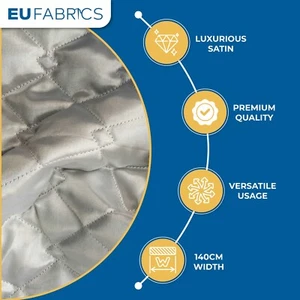 WEISSER GESTEPPTER STOFF SATIN Kleid weiche Kleidung Material Polsterung Haustiere 140CM - Bild 1 von 11