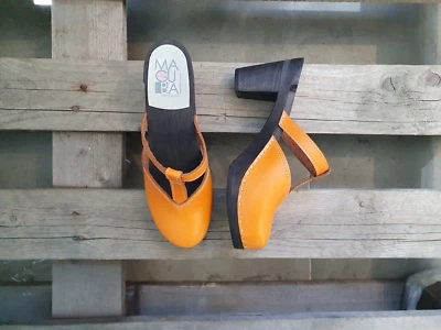 Шведские сабо Maguba изящный оранжевый размер США женщин 8 / ЕС 38 узкий - Изображение 1 из 4