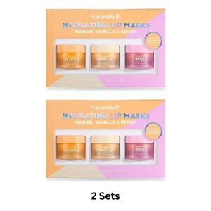 NatureWell Hydrating Lip Masks, Mango, Vanilla & Berry Flavors (0.70 oz., 6 pcs) - Picture 1 of 9