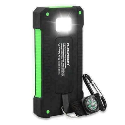 Водонепроницаемый 2 USB портативный солнечной батареи зарядное устройство упаковка питания банк с фонариком - Изображение 1 из 3