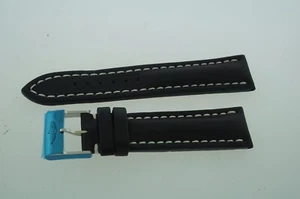 NEU Breitling schwarzes Lederarmband 22-20 737P mit Dornschließe - Bild 1 von 9