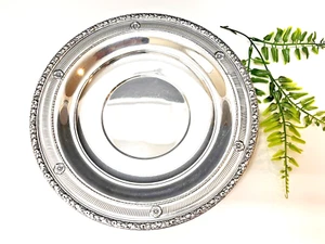 WALLACE Sterling Silver Dish 9-1/8" Diameter No Monogram 279 Grams - Picture 1 of 16