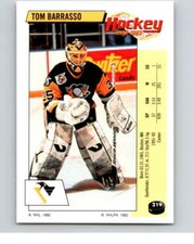 1992-93 Panini Stickers Hockey  #219 Tom Barrasso  Pittsburgh Penguins V82922