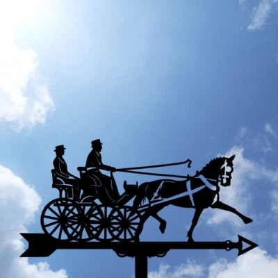 Horse carriage Metal Weathervane, Weather Vane, home roof decor - Image 1 of 4