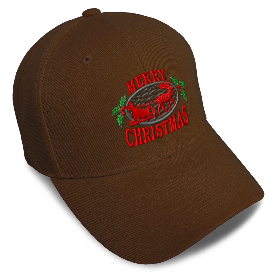 Gorra de béisbol Feliz Navidad bordada acrílico papá sombreros para hombre y mujer talla 1 Foto 1 de 1