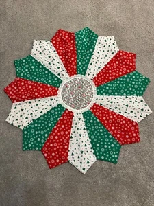 Schöne handgefertigte gesteppte Weihnachten Herzstück Baum Rock Vintage Bauernhaus NEU - Bild 1 von 6