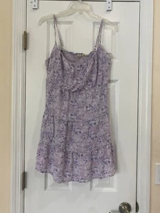 Liberty Love Dress Womens Size XL Purple Floral Mini Sleeveless Sundress - Picture 1 of 5