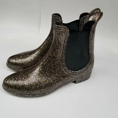 Report Stylish Black Glitter Jelly Ankle Boots Women's Shoes Size 8.5 - 9 EU 39 - image 1 of 4