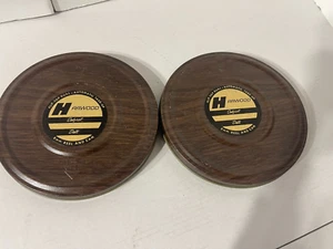 Lote de 2 soportes de película de carrete y lata de madera Harwood de 8 mm de colección estuche de metal de grano de madera - Imagen 1 de 8