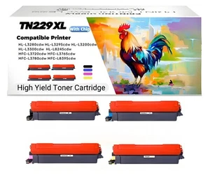 229XL TN229XL 4PK Toner for Brother TN229 XL HL-L3220 3280 3295 MFC-L 3765 3780 - Picture 1 of 4