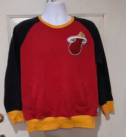 NBA Miami Heat Unk Logo Sweatshirt Terry Cloth Crew Neck Sweater Fleece Sz M Cover
