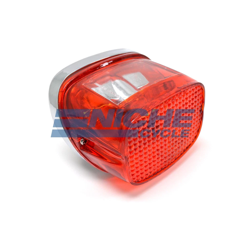 Luz de freno de lámpara trasera cromada doble grande Harley Davidson 73-98 XL 68008-73A Foto 1 de 4