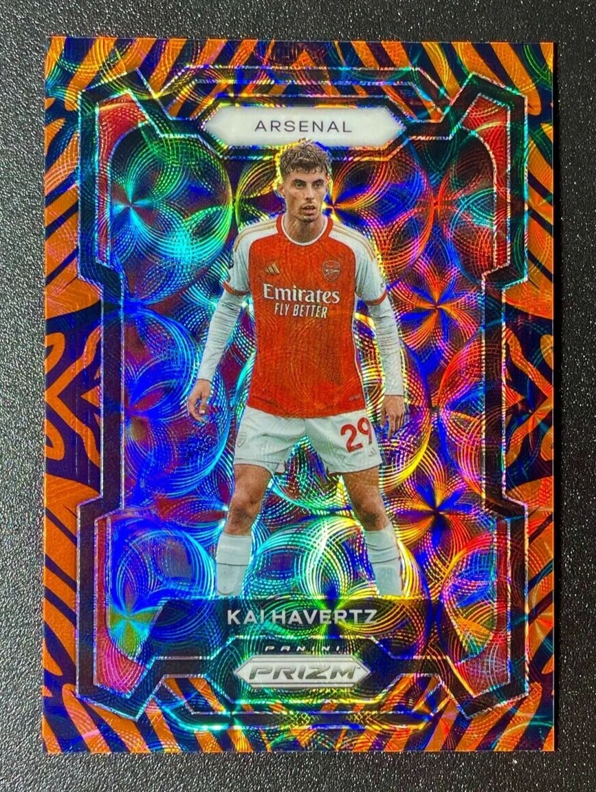 2023-24 Panini Prizm Premier League Kai Havertz Choice Tiger Stripe #24 Arsenal
