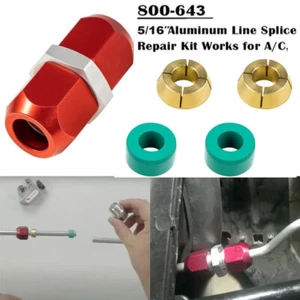 800-643 Line Splice Repair For 5/16" Aluminum Lines Works for A/C, coolant Etc. - Imagen 1 de 8