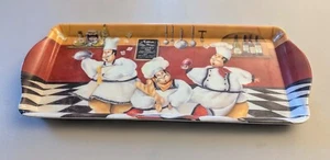 Home Essentials Kitchen Chef Design Melamine Serving Tray Kitchen Decor 15" x 7" - Picture 1 of 21