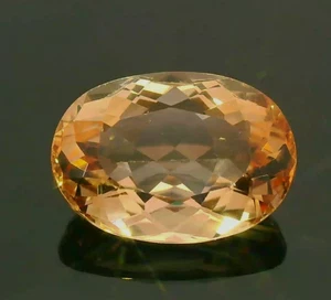 Natural Champagne Topaz  9.01  cts_ 14.9X10.6 mm - Oval   cut  Brown- loose gems - Picture 1 of 4