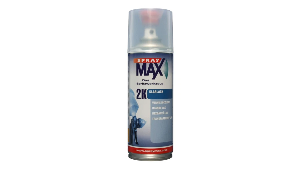 Spray Max 2K Clear Coat Spray Can Gloss 400ml Car Paint Spray 2 Components - Image 1 of 1