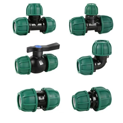 PE Rohr PP Verschraubung Kugelhahn Fittings Kupplung Abzweiger Winkel Stopfen - Bild 1 von 4