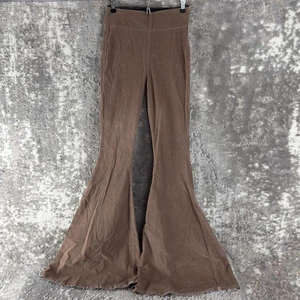 Mumu Gr. M ausgestellte Stretch Freizeithose vorne flach braun Pull On Baumwolle - Bild 1 von 11