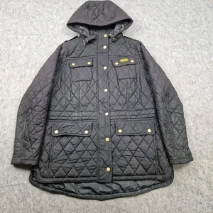 Barbour Jacket Womens Uk Size 14 Absorber Parka Quilted Hooded Coat USA 10 - Picture 1 of 11
