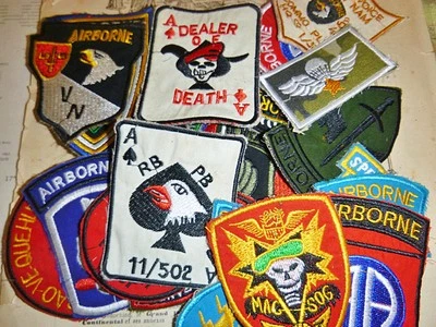 Lote 27 x Parche - Ejército de Estados Unidos Aerotransportado - MACV-SOG - 101º, 82º, Ranger - Guerra de Vietnam Foto 1 de 4