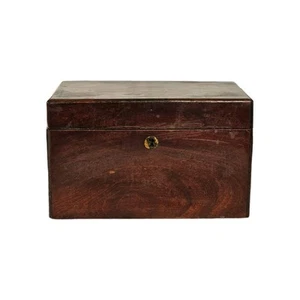An Antique Regency Period Mahogany Tea Caddy with Fitted Interior - Picture 1 of 12